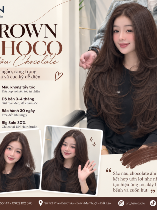 NÂU MOCHA KẾT HỢP UỐN LƠI