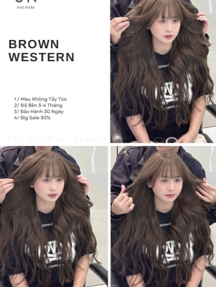 Màu Nâu Tây Lạnh Hot Trend 2026 Tại UN Hair Studio