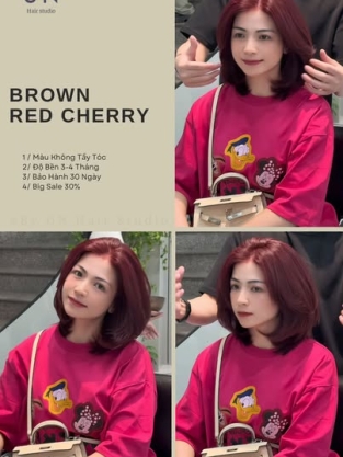 Nâu Đỏ Cherry – Màu Tóc Hot Trend 2026 Quyến Rũ, Sang Trọng Và Tôn Da