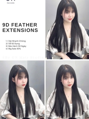 Nối Tóc Lông Vũ 9D Feather Ex Tensions kèm dịch vụ duỗi hơi nước