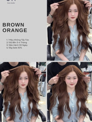 Màu tóc Orange Brown (nâu cam )