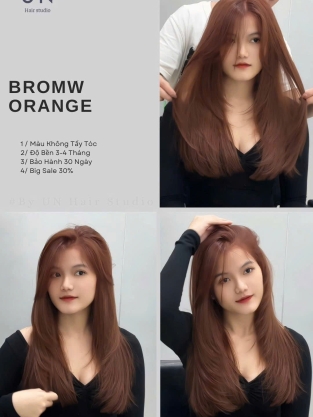 Màu tóc Brown Orange  siêu hot 