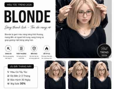 Blonde là màu gì? Vì sao trở thành xu hướng tóc hot tại UN Hair Studio năm 2026?