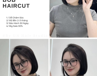 ✨ Tóc Bob – Kiểu tóc ngắn thời thượng, trẻ trung tại UN Hair Studio BMT