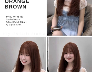 Orange Brown – Màu Nâu Cam Không Tẩy Hot Trend Tại UN Hair Studio – Buôn Ma Thuột