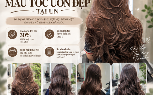 Tham khảo mẫu tóc uốn đẹp tại UN Hair Studio – Nữ tính, sang trọng và dễ chăm sóc