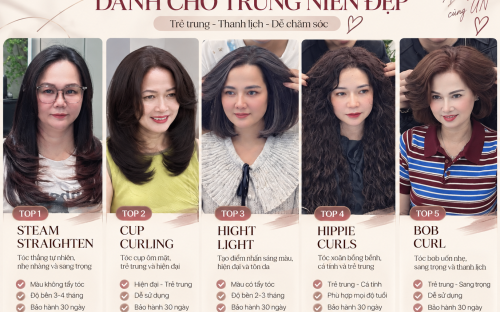 TOP 5 MẪU TÓC DÀNH CHO PHỤ NỮ TRUNG NIÊN: TRẺ TRUNG, THANH LỊCH VÀ DỄ CHĂM SÓC