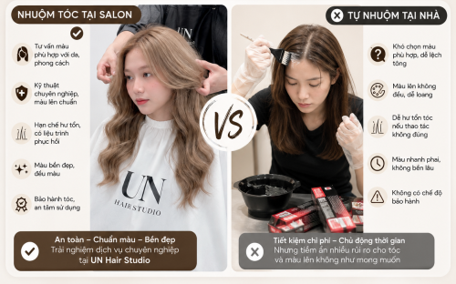Nhuộm tóc tại salon hay tự nhuộm? Lựa chọn nào tốt hơn cho mái tóc của bạn?