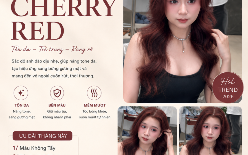 Cherry Red là màu tóc gì? Vì sao hot trend 2026?