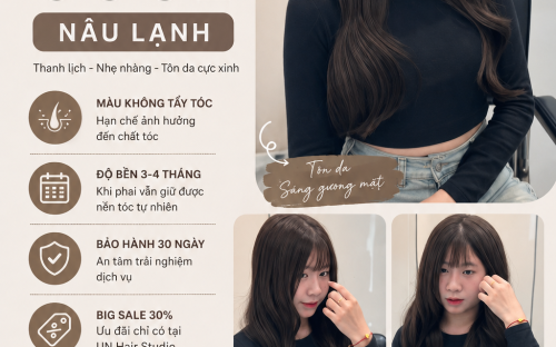 Ai phù hợp với màu Nâu Lạnh? Gợi ý chọn màu tóc tôn da tại UN Hair Studio