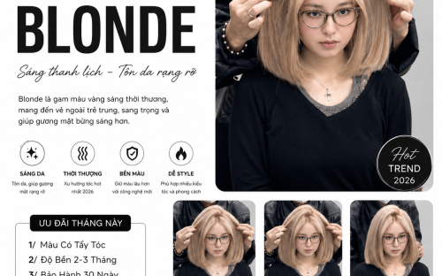 Blonde là màu gì? Vì sao trở thành xu hướng tóc hot tại UN Hair Studio năm 2026?