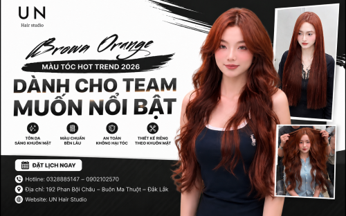 Brown Orange – Xu Hướng Màu Tóc Hot 2026 Dành Cho Team Muốn Nổi Bật