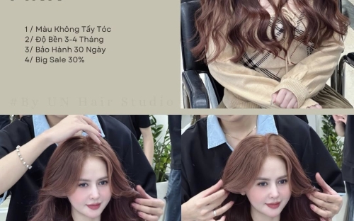 Màu Nhuộm Nâu Hồng Siêu Hot 2026 – Xu Hướng Làm Đẹp Được Yêu Thích Tại UN Hair Studio