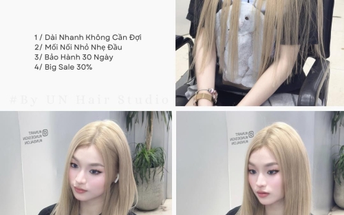 Nối tóc lông vũ 9D tại UN Hair Studio – giải pháp tóc dài dày tự nhiên siêu hot 2026