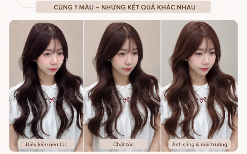 Vì sao cùng một màu tóc nhưng mỗi người lên màu khác nhau?