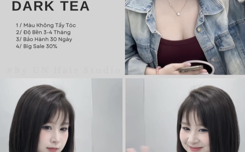 UN x nâu trà trầm hot 2026 – xu hướng màu tóc thanh lịch tại UN Hair Studio