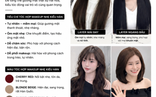 Tóc Nào Hợp Makeup Nhẹ Kiểu Hàn? Xu Hướng Tóc Nữ Hot 2026 Tại UN Hair Studio