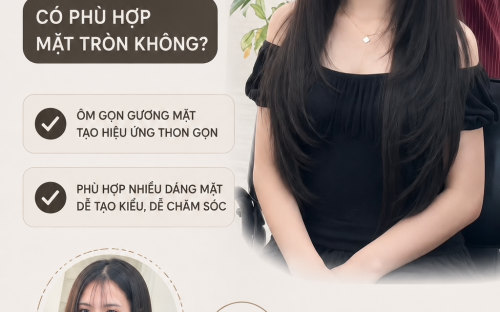 Layer ngang bầu có phù hợp với mặt tròn không? Bí quyết chọn kiểu tóc giúp gương mặt thon gọn tại UN Hair Studio