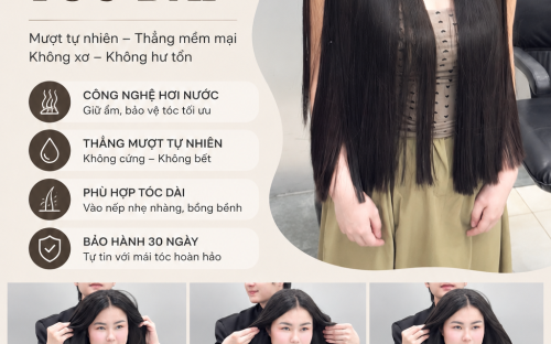 Vì Sao Tóc Dài Phù Hợp Với Duỗi Hơi Nước? Bí Quyết Cho Mái Tóc Suôn Mượt Tự Nhiên