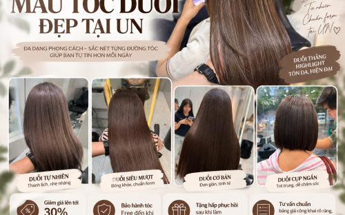 Tham khảo mẫu tóc duỗi đẹp tại UN Hair Studio – Suôn mượt, tự nhiên và chuẩn form