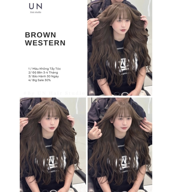 Màu Nâu Tây Lạnh Hot Trend 2026 Tại UN Hair Studio