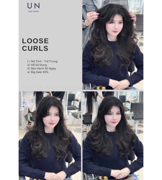Uốn Lơi (Loose Curls) – Kiểu Tóc Nữ Tính