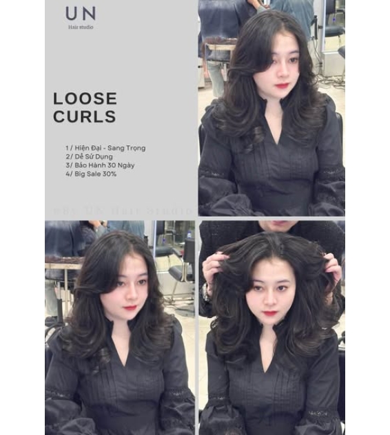 UN Hair × Sóng Bung Lơi – Kiểu tóc bồng bềnh, sang trọng và đầy cuốn hút