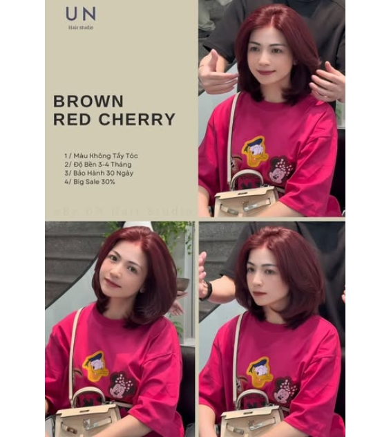 Nâu Đỏ Cherry – Màu Tóc Hot Trend 2026 Quyến Rũ, Sang Trọng Và Tôn Da