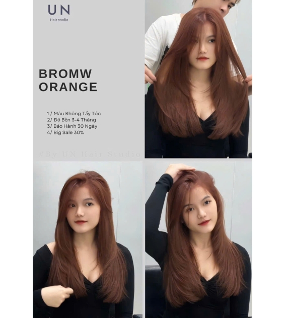 Màu tóc Brown Orange  siêu hot 