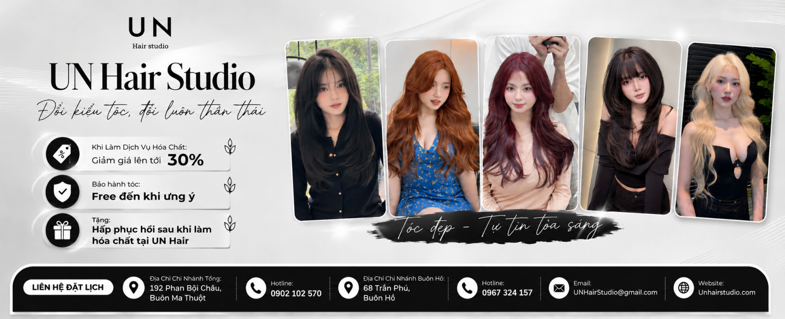 UN Hair Studio là nơi bạn được lắng nghe, được tư vấn rõ ràng và chăm sóc bằng sự chuyên nghiệp tận tâm.